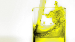 Shot glass yellow drinks