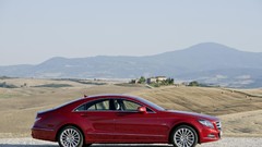 Side view CLS red cars Mercedes-Benz CLS-Class