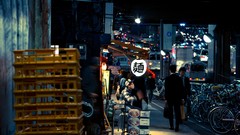 Sidewalk urban asians