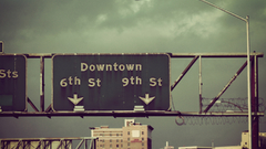 Signs Downtown freeway