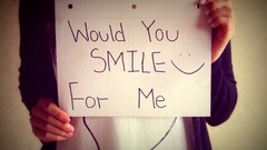 Signs Flags message writing smiling