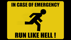 Signs funny Emergency running