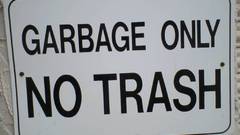 Signs funny garbage trash