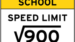 Signs funny mathematics