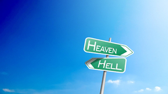 Signs hell heaven blue