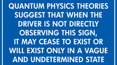 Signs quantum physics
