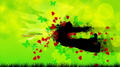 Silhouettes digital art Hearts