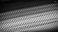 Silver abstract metal honeycomb mesh nets