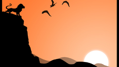 Silver Animals Lions roar