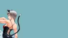 Silver Anime nekomimi neko catgirl