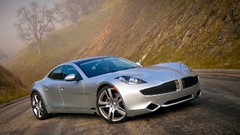 Silver cars Fisker Karma