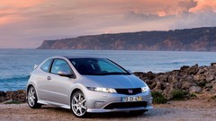 Silver cars Honda civic