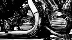 Silver chrome vehicles motorbikes