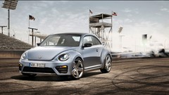 Silver concept art volkswagen beetle