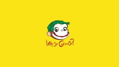 Simple abstract Curious George The Dark Knight solid simplistic