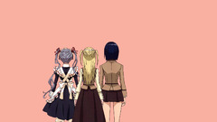 Simple Background anime girls