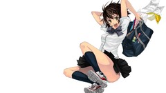 Simple Background anime girls