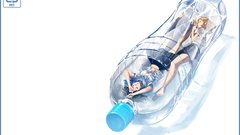 Simple Background anime girls