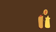 Simple Background hotdogs