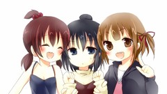 Simple Background Mitsudomoe Marui Hitoha Marui Mitsuba Marui 