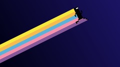 Simple retro rainbows vectors video games Bit.Trip Runner