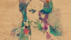 Simple watercolor lines urucu