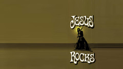 Simplistic Jesus brown background