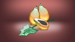 Simplistic multicolor fruits digital