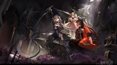 Sitting black dress cathedrals