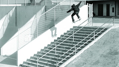 Skateboarding skates stairs railing