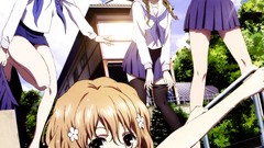 Skirts anime girls school uniforms hanasaku iroha matsumae 