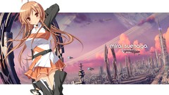 Skirts blush long hair anime girls brown eyes brunettes school 