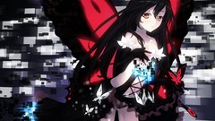 Skirts brown eyes accel world black hair artwork kuro yuki hime 