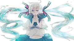 Skirts long hair school uniforms hatsune miku vocaloid 