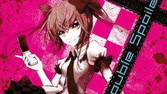 Skirts pink hair pink eyes anime girls short hair touhou hair 