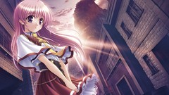 Skirts pink hair seifuku