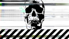skull glitch art digital art artwork