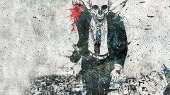 Skulls blood skeletons gentleman