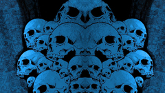 Skulls blue