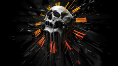 Skulls clocks melting