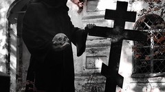 Skulls cross Reaper cemetery