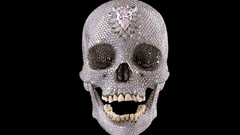 Skulls Diamonds black background