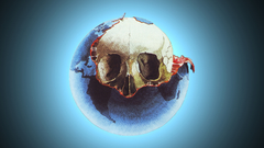 Skulls Earth jean michel