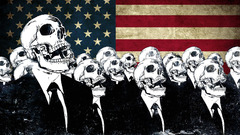 Skulls Flags American Flag