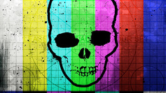 Skulls multicolor test pattern