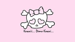 Skulls pink scary kowai