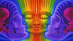 Skulls psychedelic artwork Alex