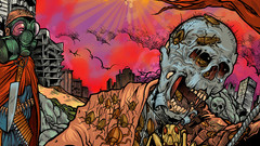 Skulls ruins zombies chaos