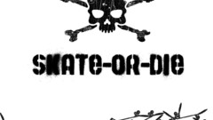 Skulls Skateboarding monochrome