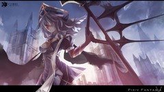 Sky blade Anime dress red eyes anime girls cleavage pixiv 